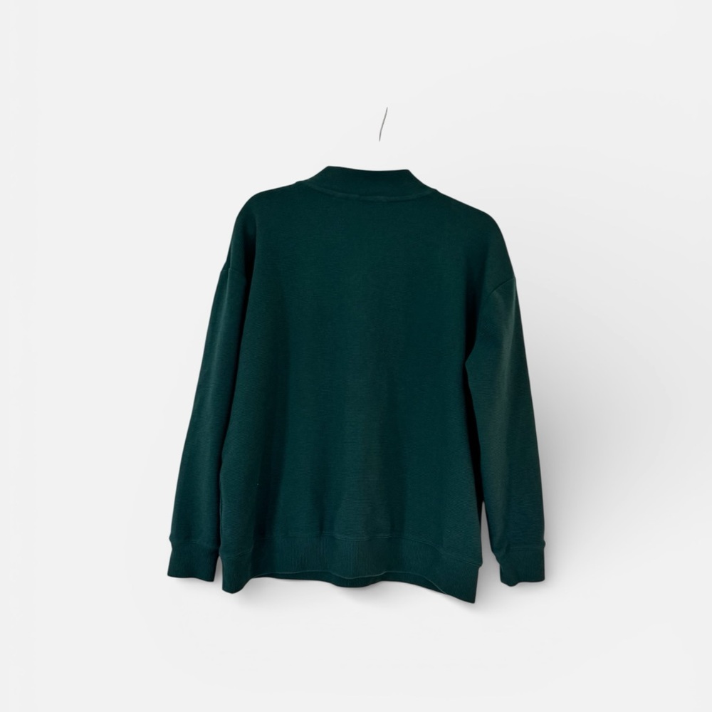 Lands' End Women's Dark Green V-Neck Sweater - Picture 2 of 6